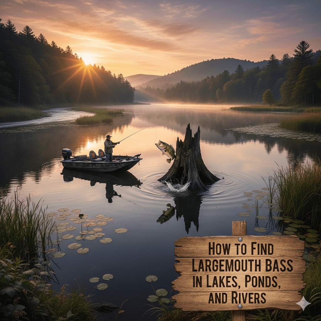 How to Find Largemouth Bass in Lakes Ponds and Rivers