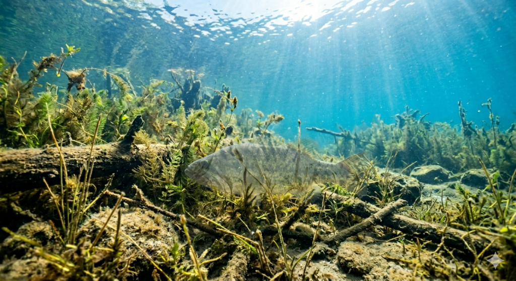 Why High Sun and Clear Water Make Bass Invisible (And How to Catch Them When They're Pressured) 1 Clear Water Make Bass Invisible